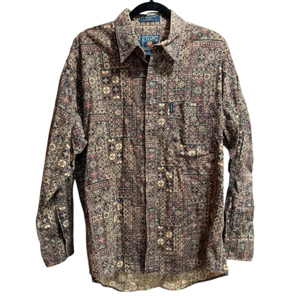 Vintage 90s Ralph Lauren Chaps Cotton Button Down Shirt,‎ size Large